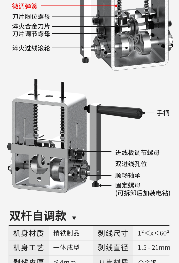 Снятие машины 剥线机废铜线家用剥线皮神器小型电动剥线机废电线废线扒线皮拔线