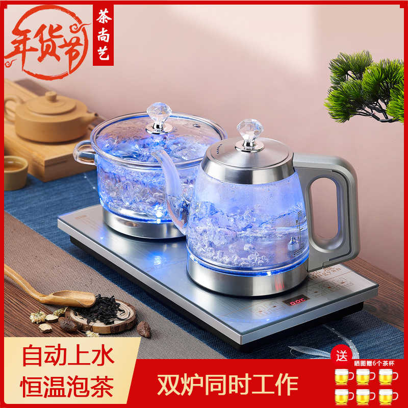 Automatic kettle glass electric kettle kettle tea table dedicated tea table in one tea set embedded household