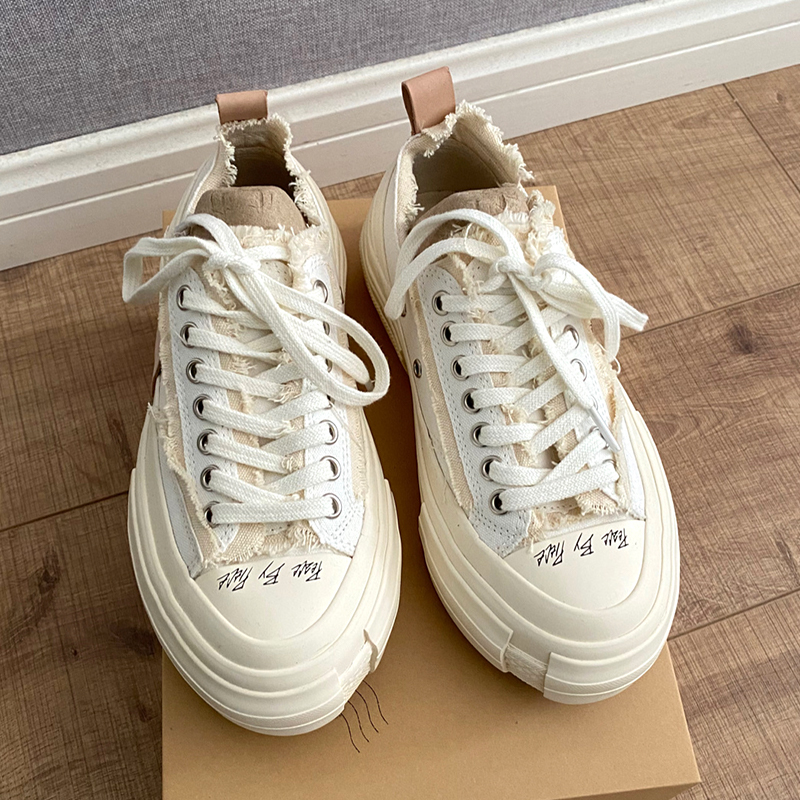 High version Wu Jianhao same style beggar shoes men's and women's shoes summer new thick-soled canvas shoes official website tide