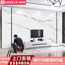 (Xinjiang) New light extravagant imitation 3d marble grain wall cloth customized TV background wall mural Living room sofa