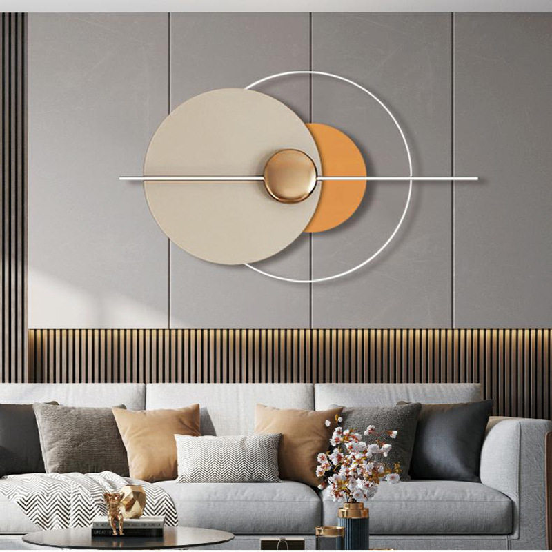 Nordic sofa background wall living room wall wall decoration light luxury modern simple bedroom dining room wrought iron decoration hanging decoration