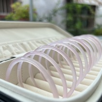 Natural ice soot chalcedony bracelet for women summer imperial purple agate jingle bracelet smoke gray agate bracelet