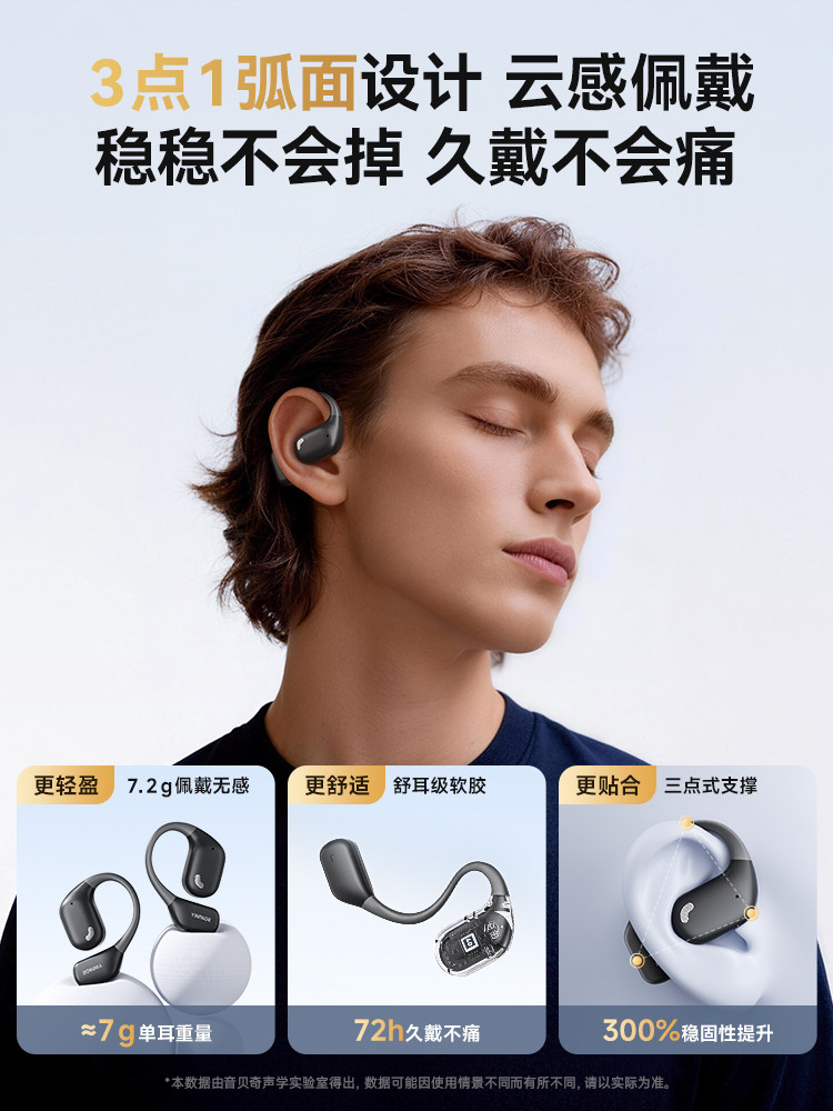 Yinbeiqi Openair Bluetooth Headphones Wireless Over-Ear Air Conduction Open Non-In-Ear Sports 2026 New Model