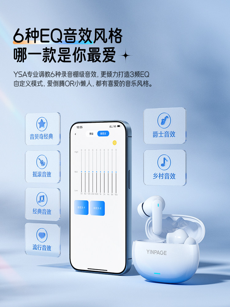 Yinbeiqi Real1Pro Bluetooth Headset Active Noise Reduction True Wireless In-Ear High-Quality 2026 New Model Genuine