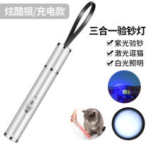 Skylights (Skywindow) New USB Mini charging flashlight three-in-one portable small hand electric recounter lamp