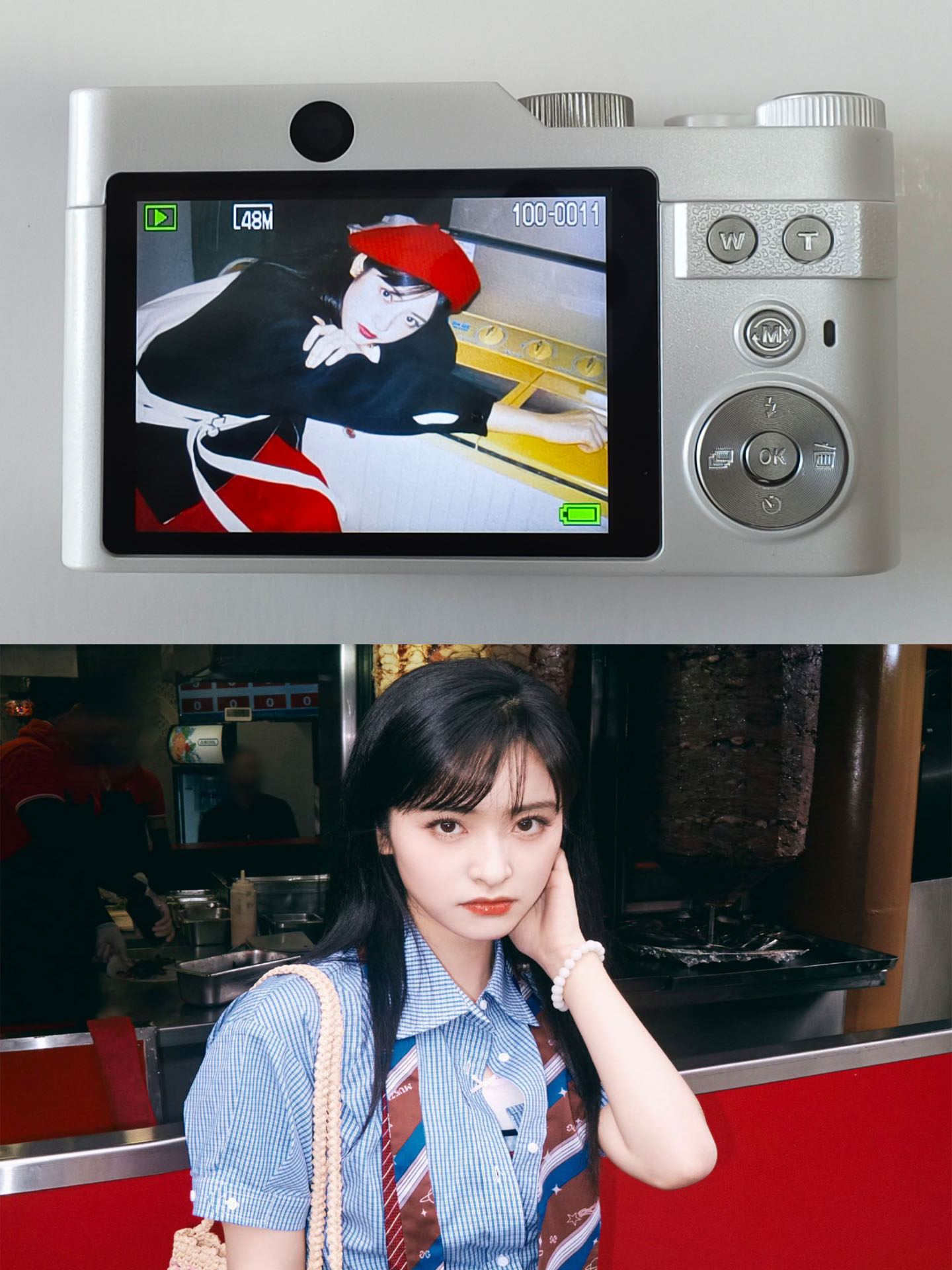 Digital Camera, High-Definition, Entry-Level for Students, Retro Ccd Mirrorless Camera for Girls, Suitable for Travel, Can Be Used for Selfies, Gift