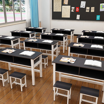 Educational Institution Table And Chairs Double Table Tutoring Class Study Desk Training Desk Remedial Desks School Middle School Students Class Desks And Chairs