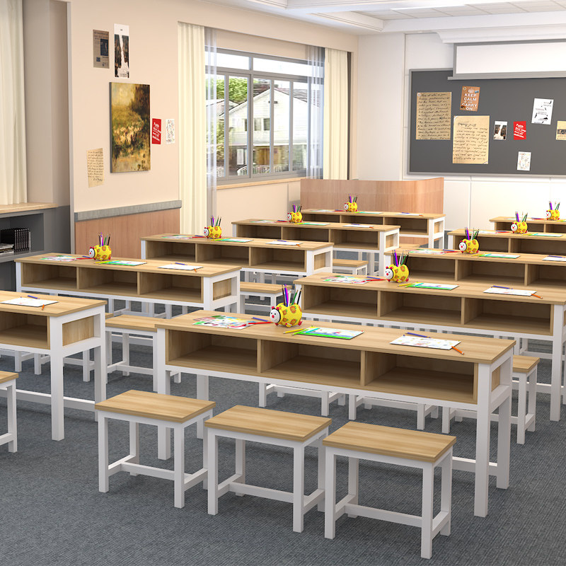 Biathlon Training Table Chairs Combined Educational Institutions Table Meeting Table Study Table School Strip Table Trio Double Decked Desks