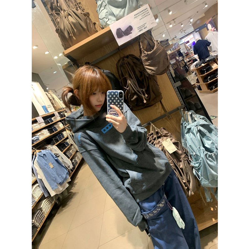 American Retro Letter Embroidery Hooded Sweatshirt for Women, Spring and Autumn 2026 New Design, Loose-Fitting Couple's Hoodie Jacket