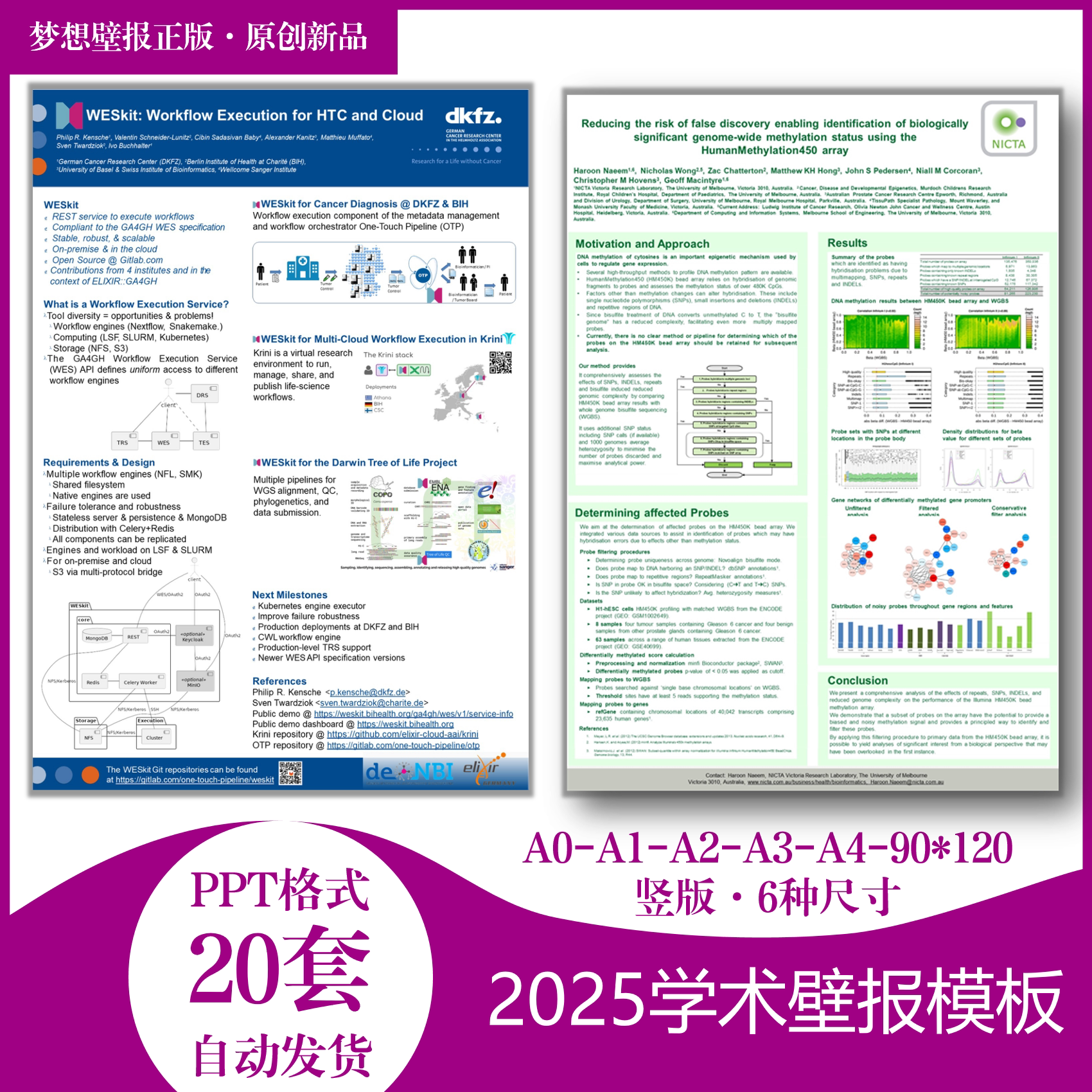 学术会议poster海报墙报壁报模板20套A0A1A2A3A4 90*120竖版ppt-淘宝Taobao | 天猫Tmall