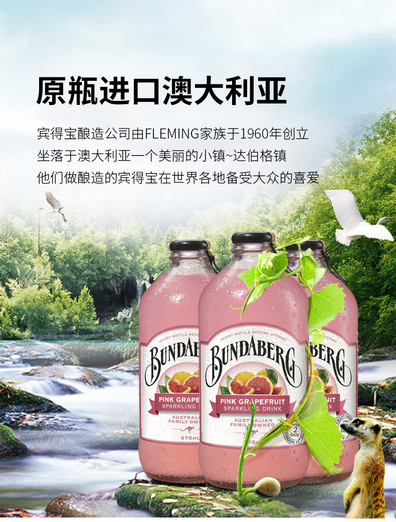 安享好物 安享D级碳酸饮料-宾得宝葡萄柚汽水  