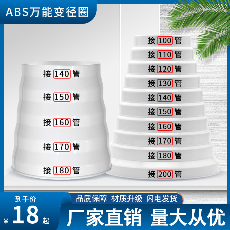 Range hood variable diameter ring exhaust pipe conversion joint mouth exhaust pipe variable diameter device size head variable diameter pipe fittings