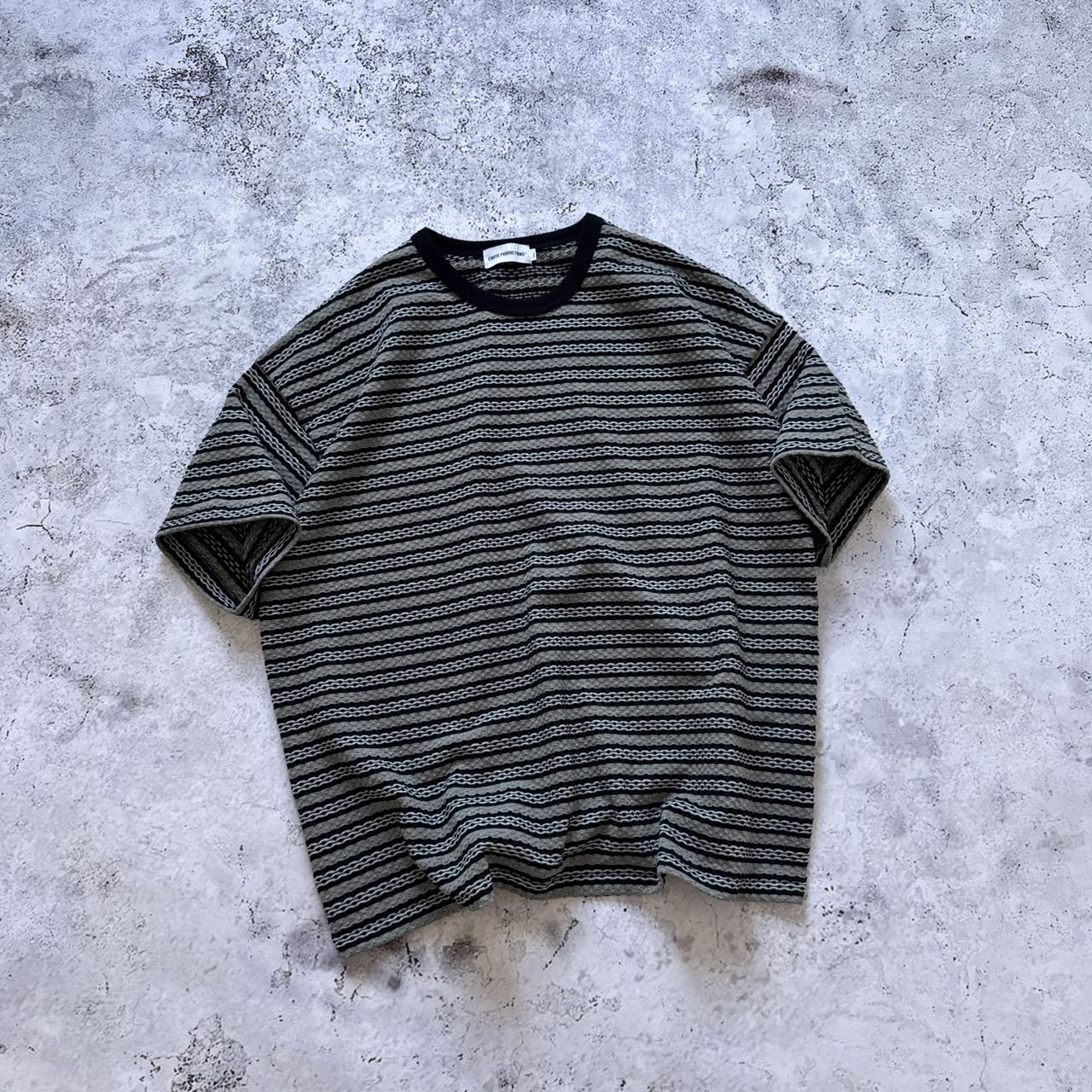 COOTIE Jacquard Border S/S Tee 25SS提花條紋寬鬆休閒短袖T恤男-淘寶