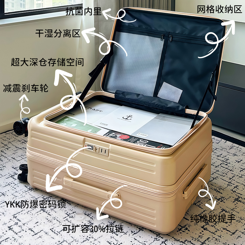 2025新款行李箱：侧开超大容量，旅行必备神器！