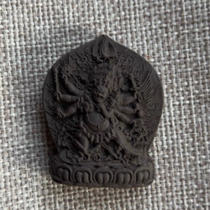 Handmade Yamadi clay fired Tsacha small Buddha statue