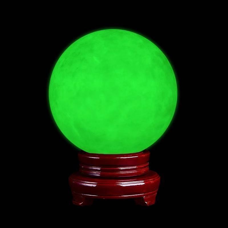 Natural fluorescent night Pearl Rock glowing ball nocturnal light crystal ball furnishing creative gift base