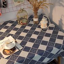 Table Cloth Ins Wind Waterproof Oil Free Wash Nets Red Cotton Hemp Cloth Art Rectangular Japan Style Dormitory Students Learn Tablecloths