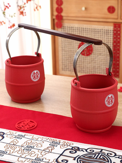 Complete Set of Wedding Supplies for the Bride's Family, Red Wedding Bucket, Dowry for the Bride, Wedding Decorations, Bride's Family's Dowry