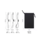 Скидка на упаковку (нож + вилка + ложка) с черной сумкой