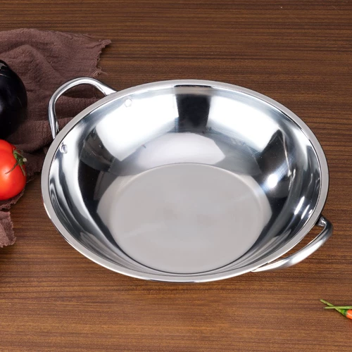 Толстая плита из сушкой из нержавеющей стали, двойной винный винный котел маленький горячий горшок в ресторане Коммерческий горшок с неглубоким горшком Небольшой горшок маленький горшок