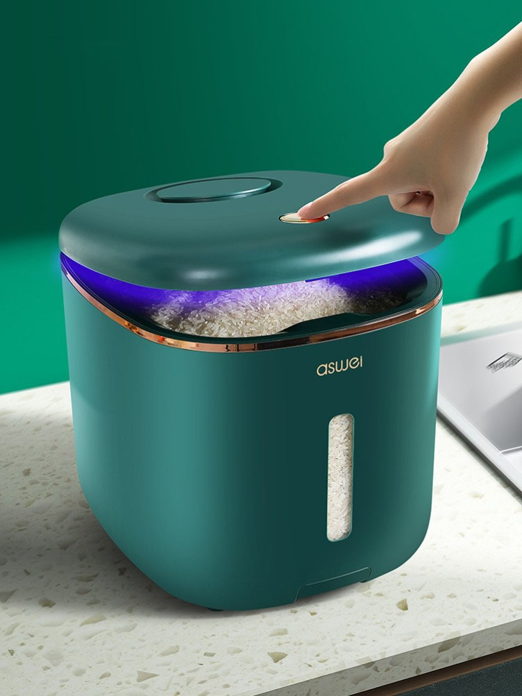 Light Extravagant Rice Barrel Home Flagship Store Food Grade Nordic Full Seal Superior Upscale Anti-Insect Rice Box Multifunction Containing