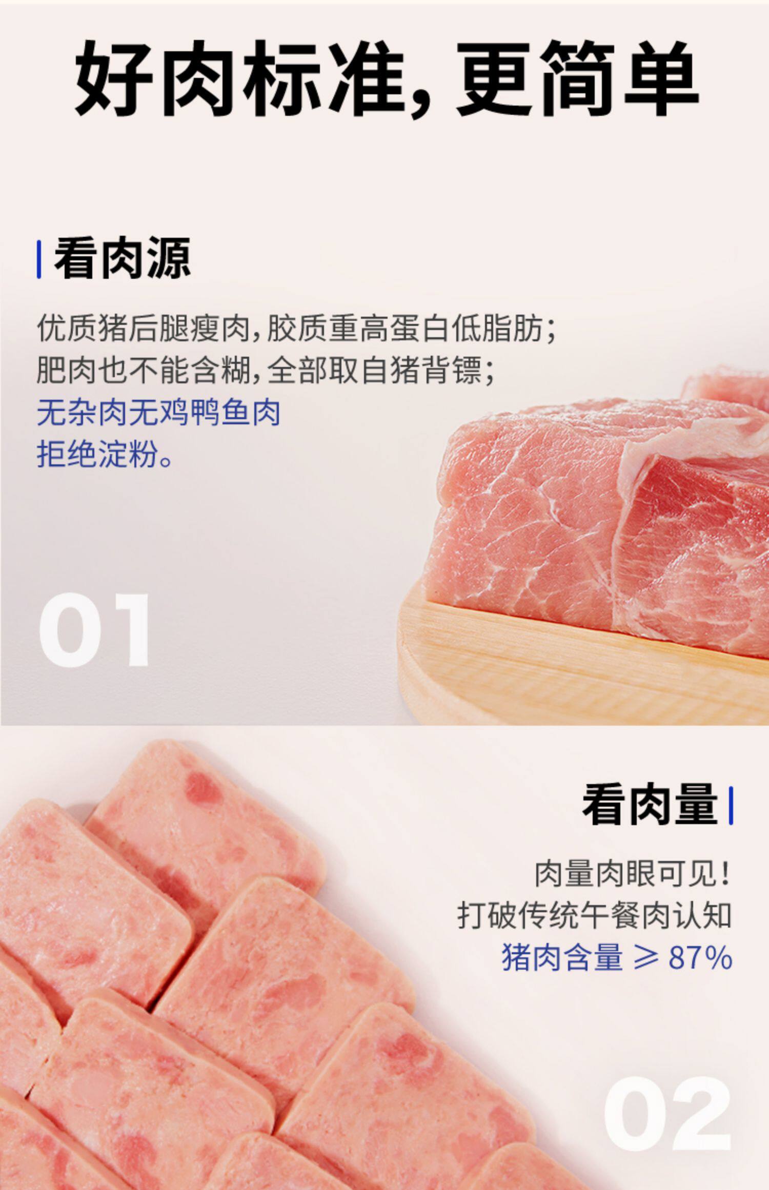 肉班长 方方午餐肉 2盒6块 870g 图7