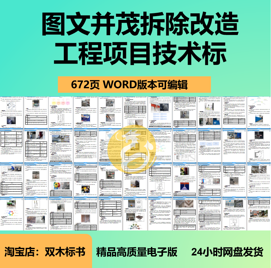 672-Page Illustrated Technical Proposal for Demolition and Renovation Project, Including Bidding and Construction Organization Plan