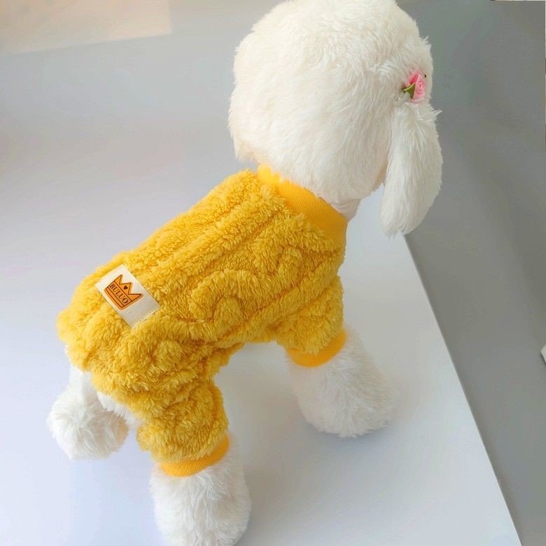 Twist double-sided velvet teddy Bichon Pomeranian poodle small dog dog cat clothes spring and autumn new cat and dog New Year's clothes