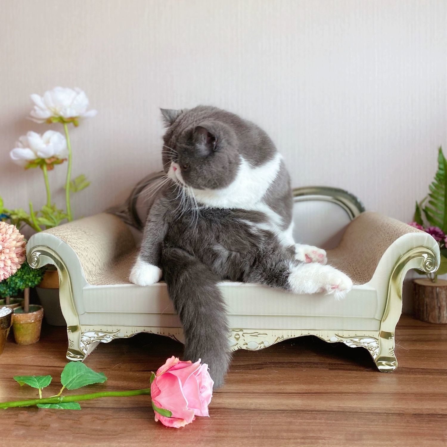 Cat Grabbing board sofa Guido Luxury Big number Cat Grabbing board Climbing Racks with coveted vertical drop-of-chip Cat Grinding Claw Cat Toy