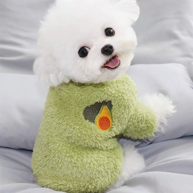 Fruit Suede Pet Cat Bibi Bear Small Dog Autumn Clothing Snowneri Teddy Young Dog Beauties Dog Clothes Autumn Winter