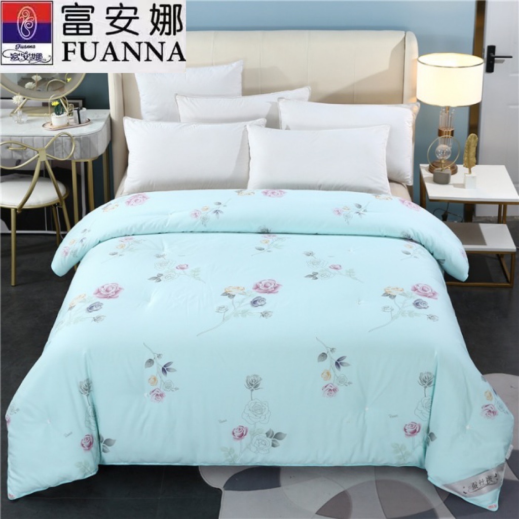 Fuana home spun silk quilt 100% pure cotton warm mulberry silk full cotton spring autumn quilts by air conditioning Winter quilts by 2m