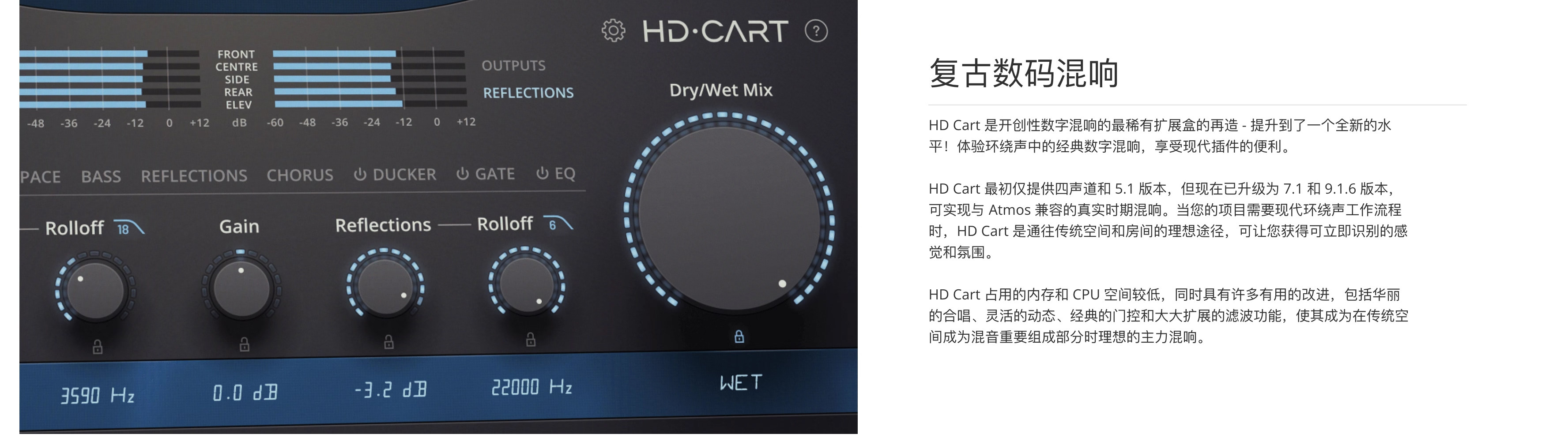 官方正版 LiquidSonics HD Cart 复古数码混响插件 混音母带