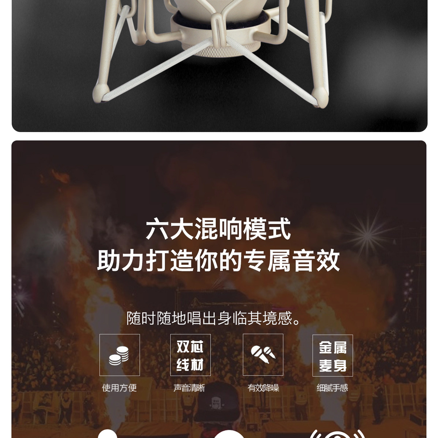 TITAN AUDIO/泰坦 K8 大振膜电容麦克风专业录音棚直播唱歌话筒
