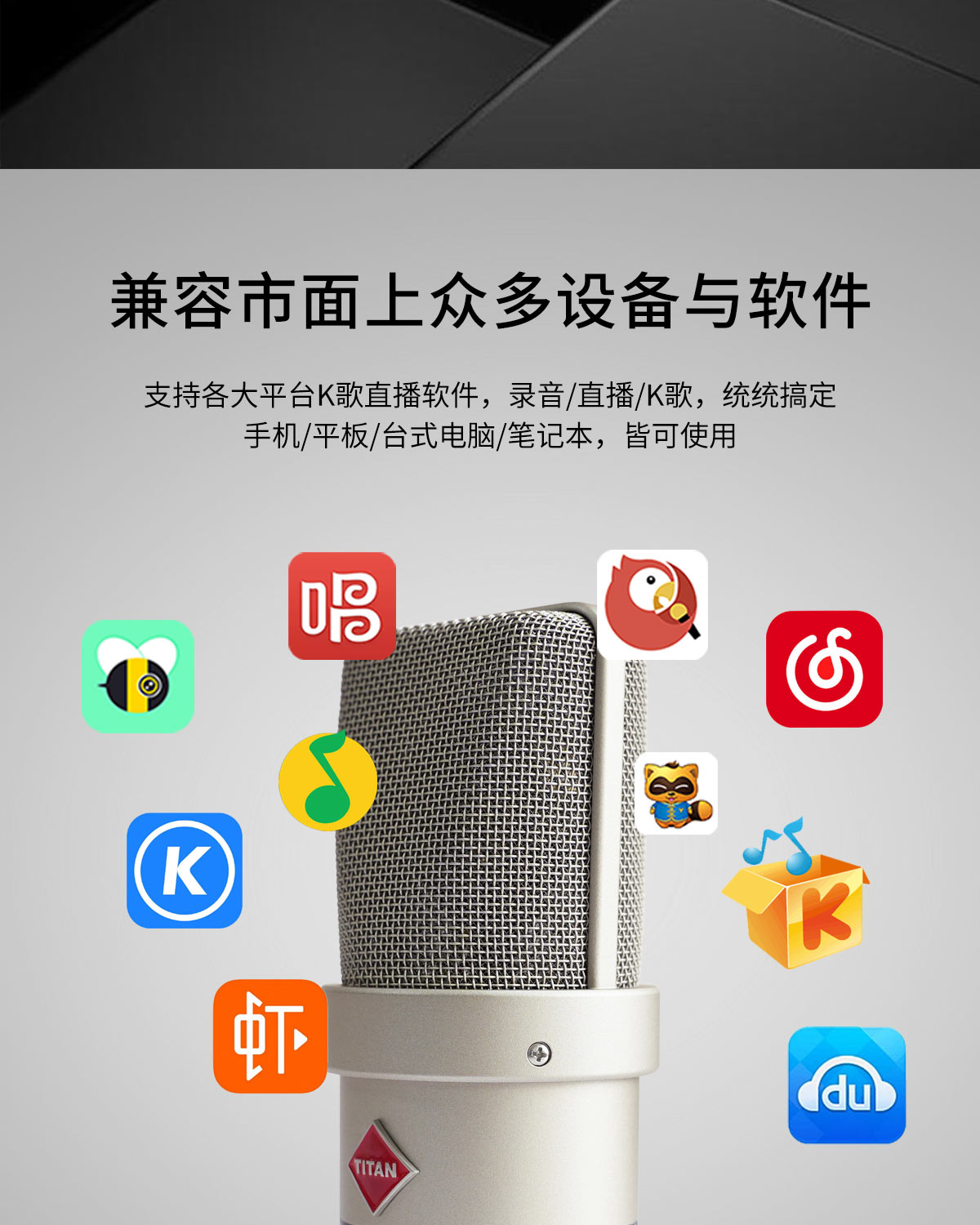 TITAN AUDIO/泰坦 K6 大振膜电容麦克风插图8