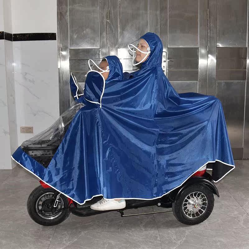 Special raincoat for electric tricycle Long version full body anti-rainstorm trio double up thick old man's scooter rain cape
