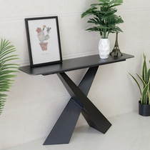 Light luxury post-modern slate end-view table table marble entrance entrance decoration entrance long table against the wall