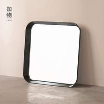 Add-on) American country style retro iron decorative mirror Wabi-sabi style B&B black metal old square bathroom mirror