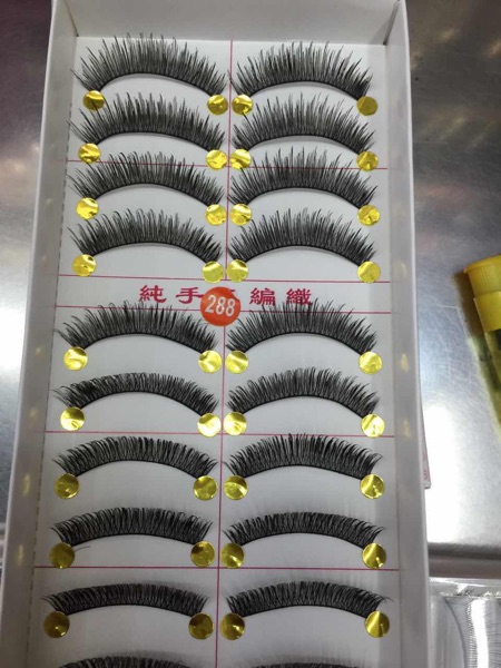 Natural false pure handmade false eyelashes 288# 10 pairs extremely beautiful natural eyelashes pure handmade hair