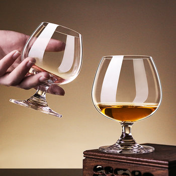 Brandy Glass, Home Whiskey Glass, Crystal Glass, High-End Short-Stemmed Red Wine Glass, High-End Foreign Wine Glass
