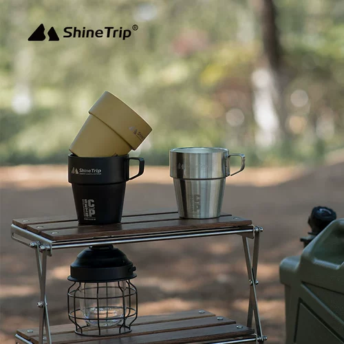 Дорожная кофейная чайная чашка для кемпинга из нержавеющей стали, портативный комплект, держатель для стакана, защита при падении