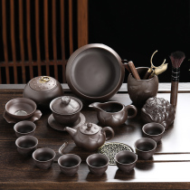 Jingxin Pavilion purple sand tea set tea set living room reception ceramic Kung Fu tea cup high-end Chinese tea maker