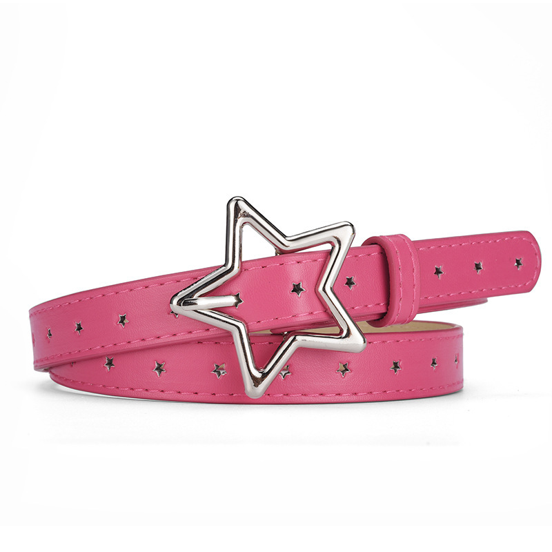 Rose Red Slim Short No-Punch Lazy Belt for Women 2026 New Decorative Accessory for Skirts and Jeans Rose Red Slim Short No-Punch Lazy Belt for Women 2026 New Decorative Accessory for Skirts and Jeans