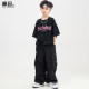 Street dance children's trendy clothing retro T-shirt vest bb performance clothing hip-hop young watcher dance hiphop handsome oy