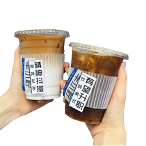 Coffee card customization creative beverage cup copywriting decoration small pendant customization Internet celebrity American style drink logo label hanging card milk tea shop lemon tea transparent cup sleeve customization hanging tag