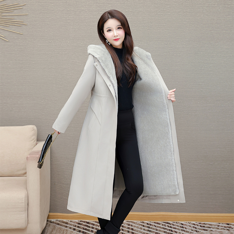 Parka for Women with Detachable Mink Lining, 2026 Winter New Style, Fur Integrated Nylon Parka, Long Fur Coat