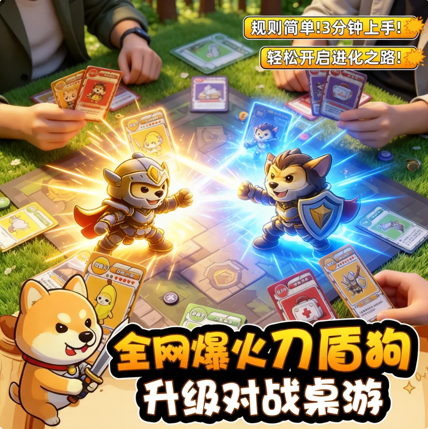 マイソードアンドシールド犬アップグレードバトルマルチプレイヤーパーティカジュアル戦略パズルファミリーカードボードゲームエンターテイメントゲーム