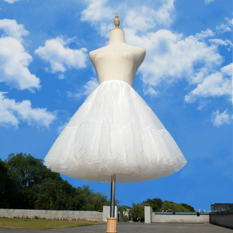 Dress brace Lolita Violence Daily four-story soft yarn No bones brace ultra-fluffy half-body lining Loretta lonelata 50CM-Taobao