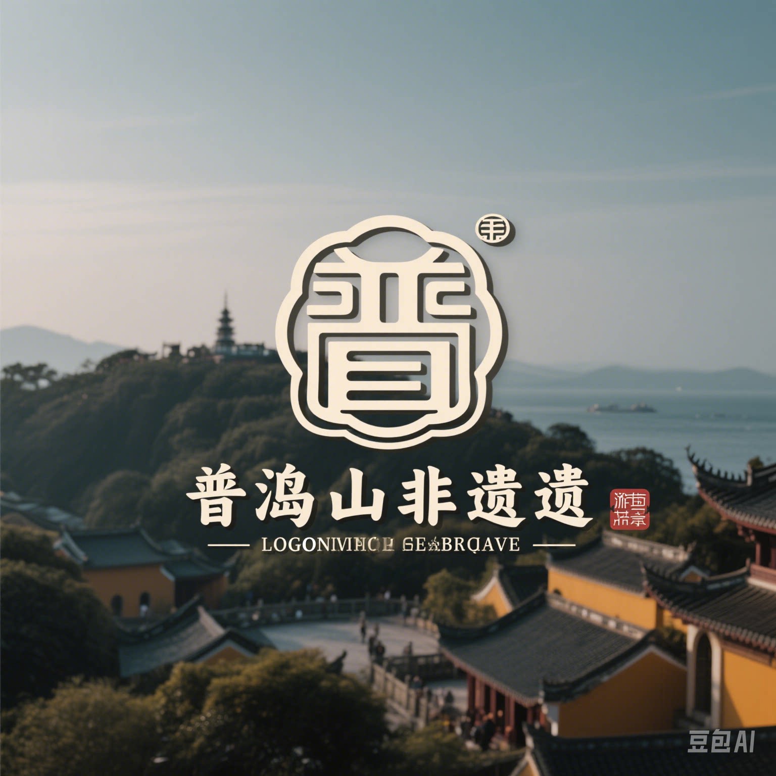 普陀非遗手工禅院的LOGO