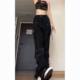 Large size American retro tooling jeans women's autumn high waist multi-pocket loose all-match slim casual wide-leg pants