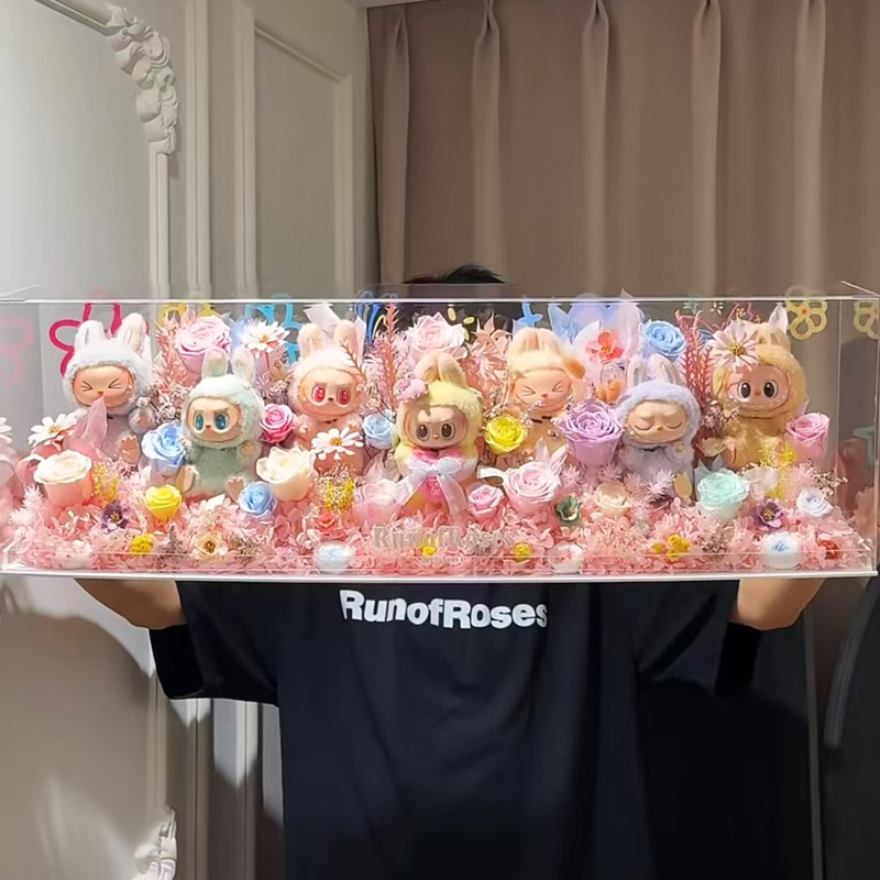 Labubu Genuine Plush Toy Eternal Flower Gift Box Birthday Gift for Girlfriend, Best Friend, Christmas, Confession, Apology, Proposal Labubu Genuine Plush Toy Eternal Flower Gift Box Birthday Gift for Girlfriend, Best Friend, Christmas, Confession, Apology, Proposal